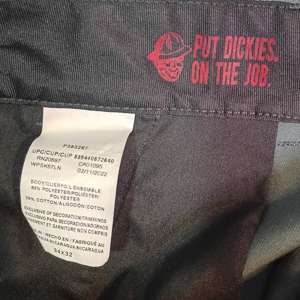 Dickies Skateboarding Regular Fit Pants Lincoln Green Mens 34x32 - Picture 9 of 13